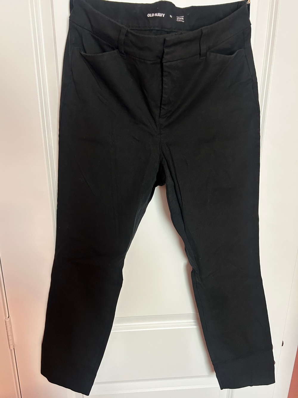 Old Navy Women’s High-Rise Black Slim Dress Pants Pixie Never-Fade